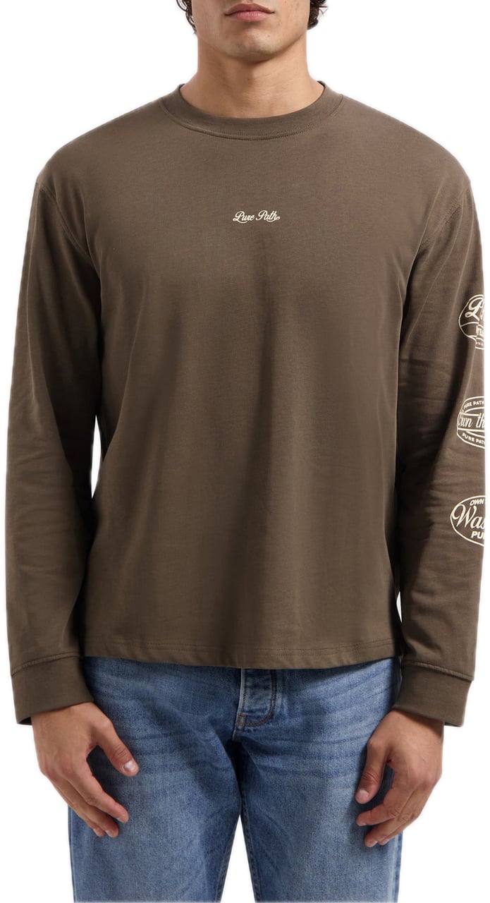 Pure Path Wasteland Patches Longskleeve Bruin