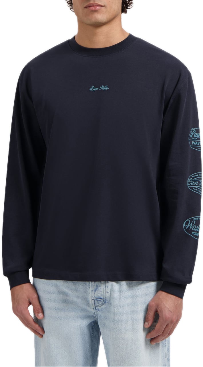 Pure Path Wasteland Patches Longsleeve Blauw