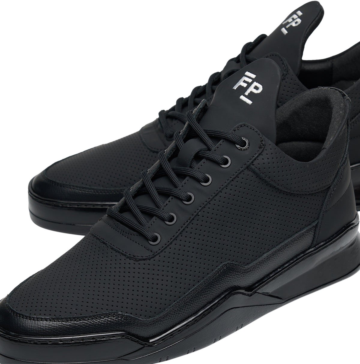 Filling Pieces Low Top Ghost Tech Black Zwart