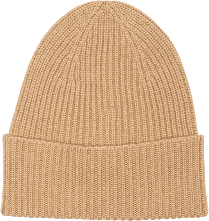 Woolrich Merino Wool Ribbed Beanie Sand Beige