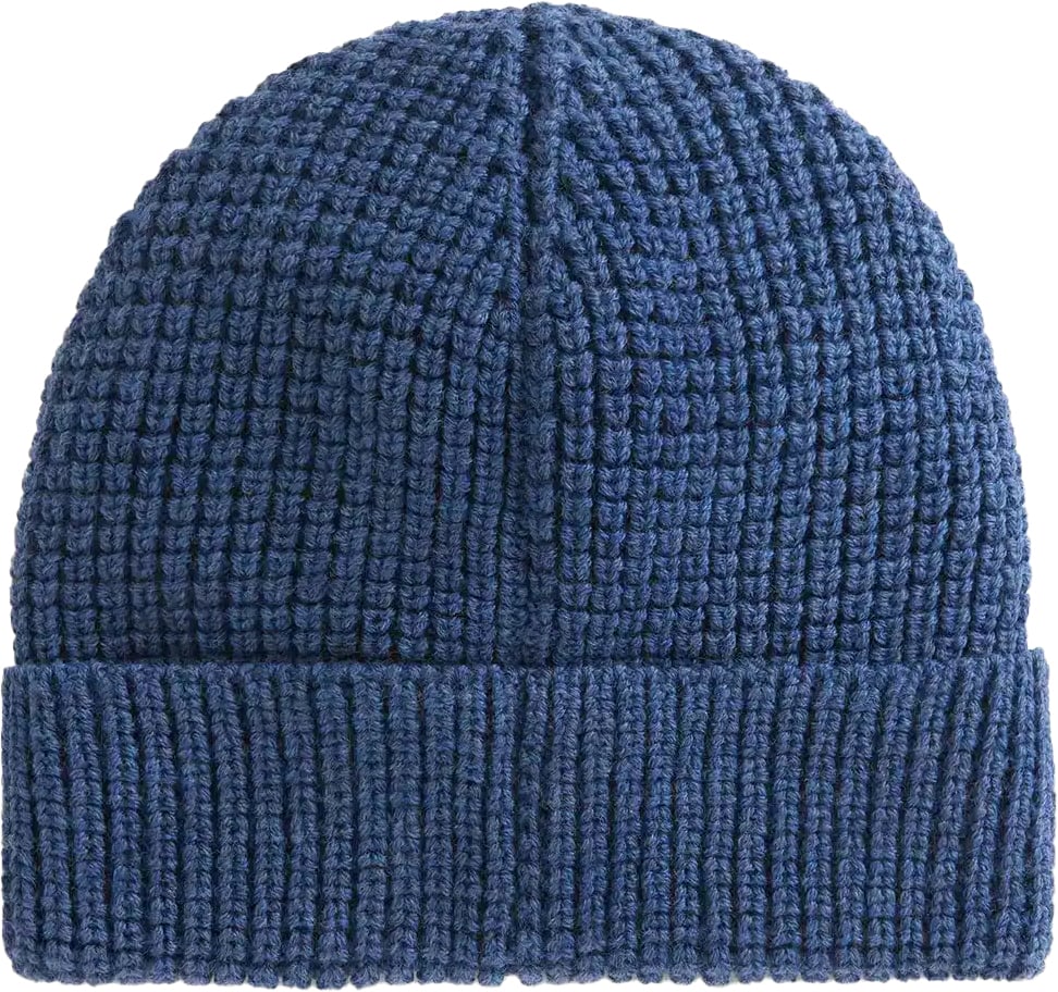 Woolrich Merino Waffle Beanie Bering Sea Blauw