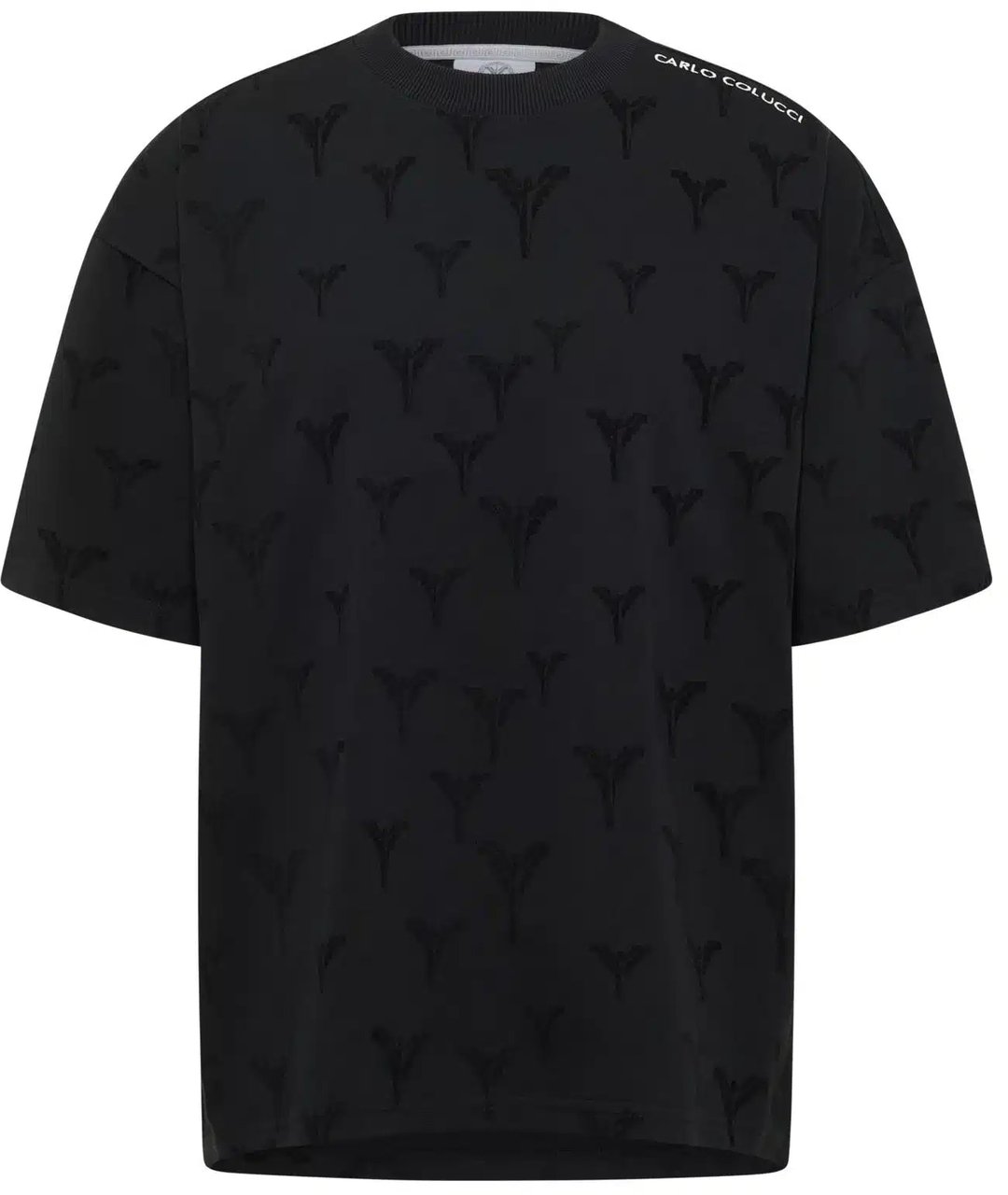 Carlo Colucci Clean Logo Tee Black Zwart