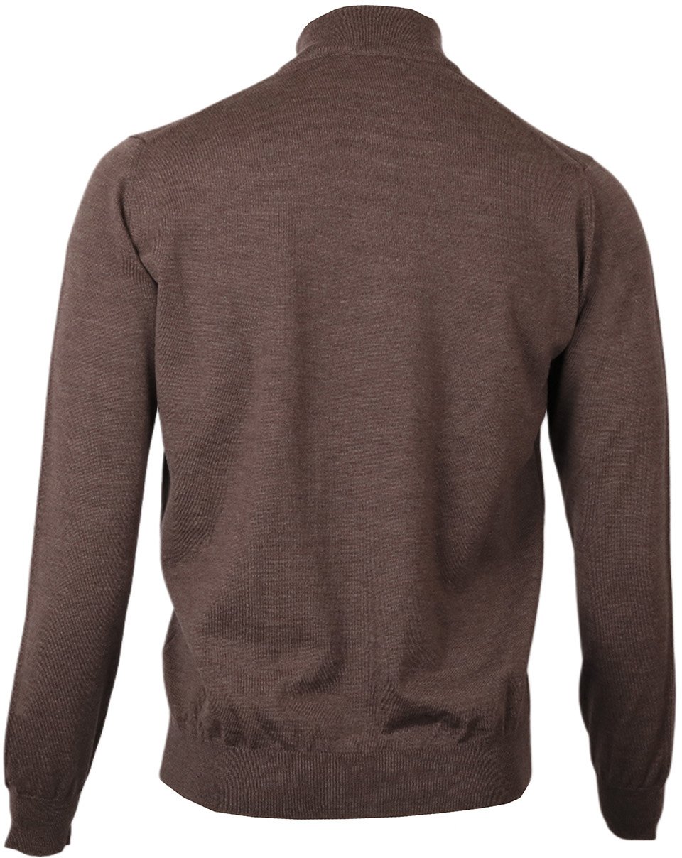 Ferrante Half zip trui bruin Bruin