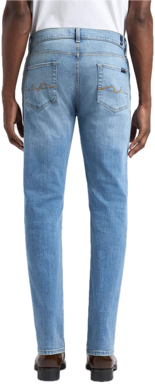 7 For All Mankind Slimmy Tapered Raincloud 1vv Blauw
