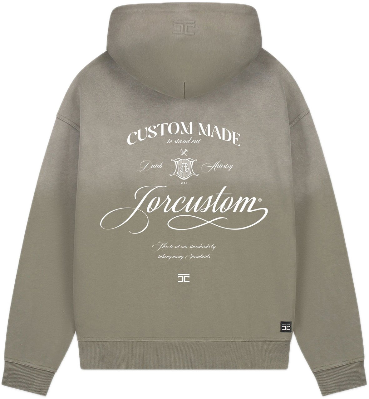 JORCUSTOM Hoodie Handscript Groen