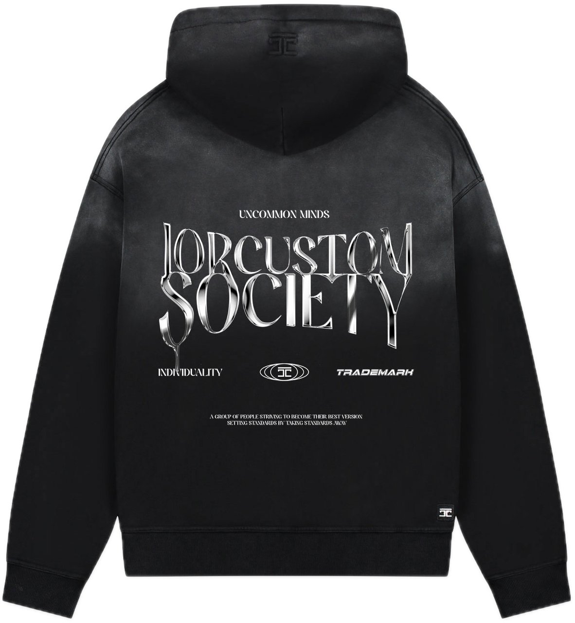 JORCUSTOM UncommonMinds Oversized Hoodie Zwart