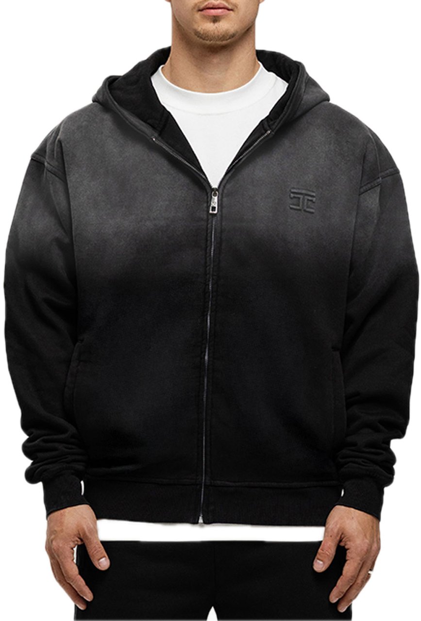JORCUSTOM Zipped Hoodie Handscript Zwart