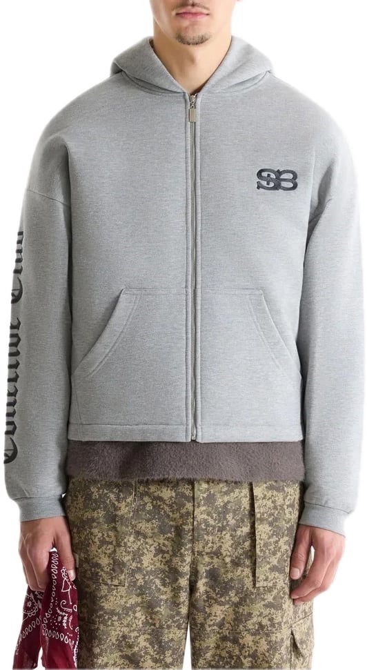 Saint Blanc Collective academy loose fit zipper Grijs