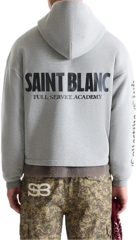 Saint Blanc Collective academy loose fit zipper Grijs