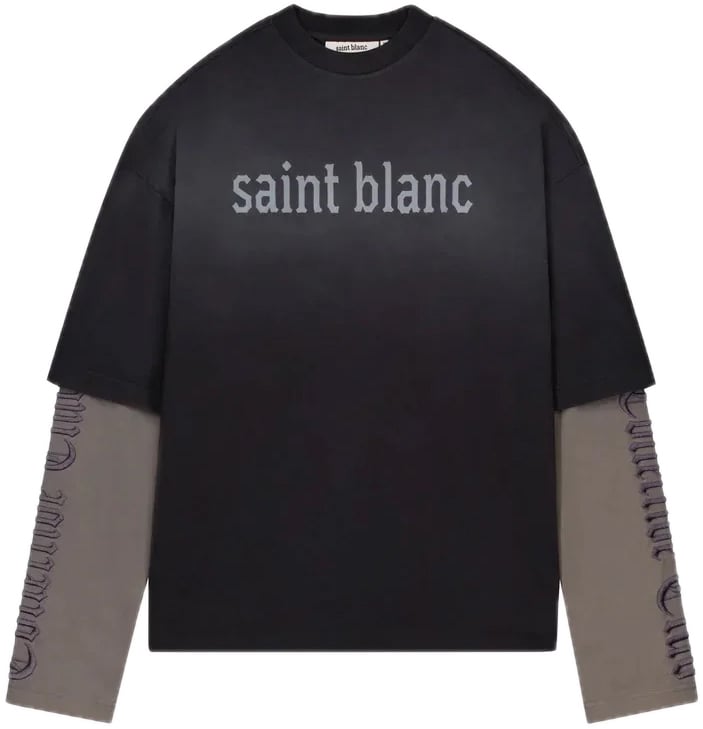Saint Blanc Collective double long shirt Zwart