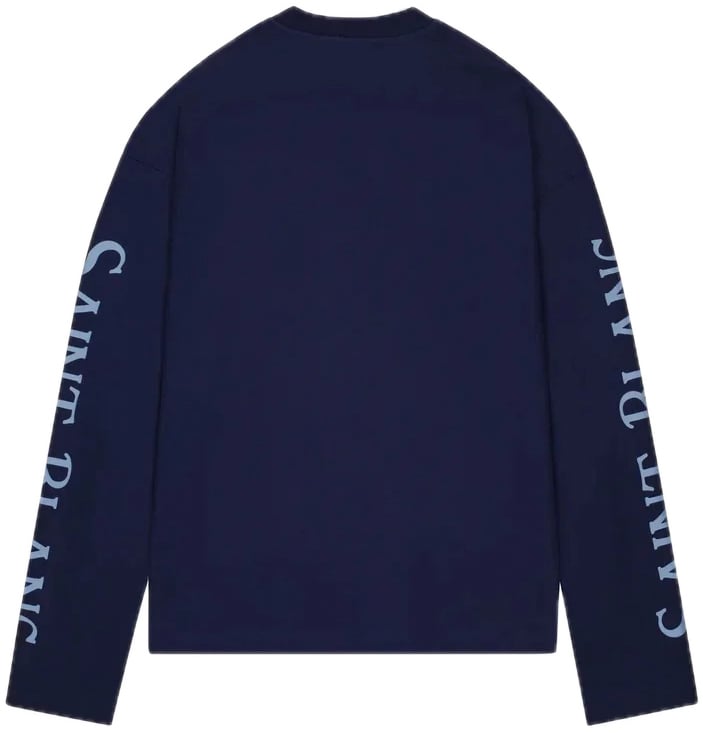 Saint Blanc Whisper long shirt blue Blauw