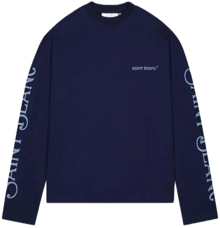 Saint Blanc Whisper long shirt blue Blauw