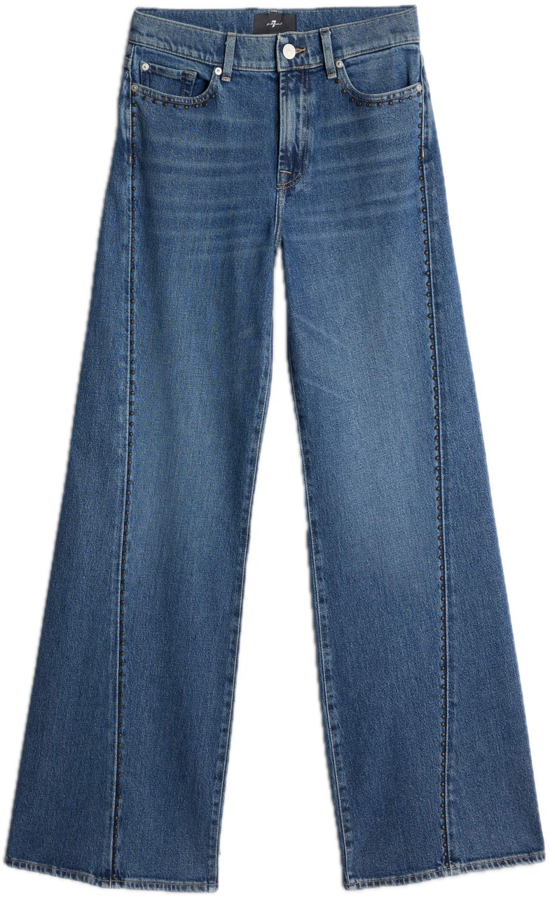 7 For All Mankind jeans twisted lotta met studs Blauw