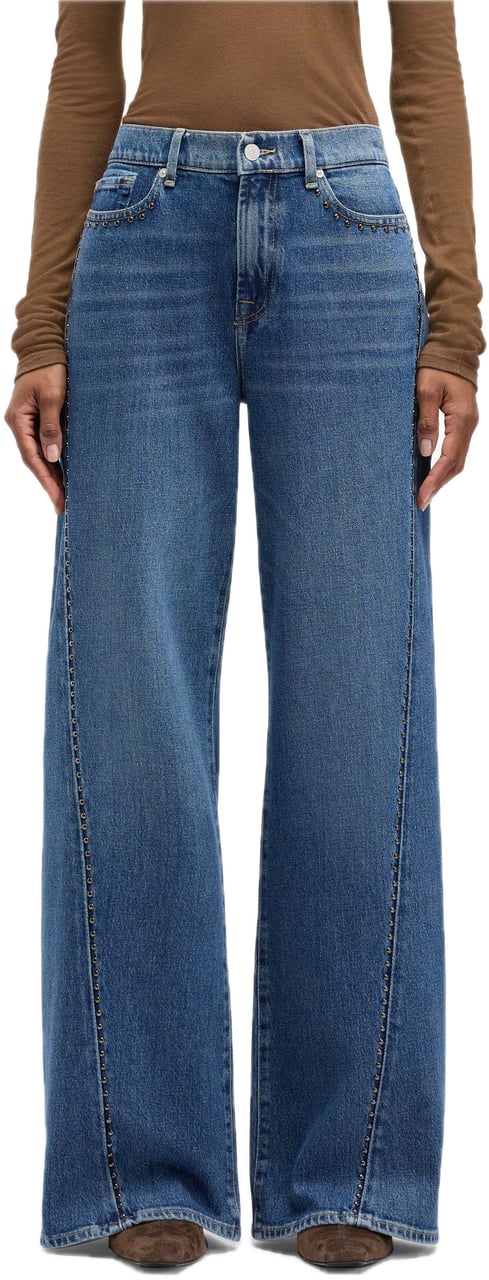 7 For All Mankind jeans twisted lotta met studs Blauw