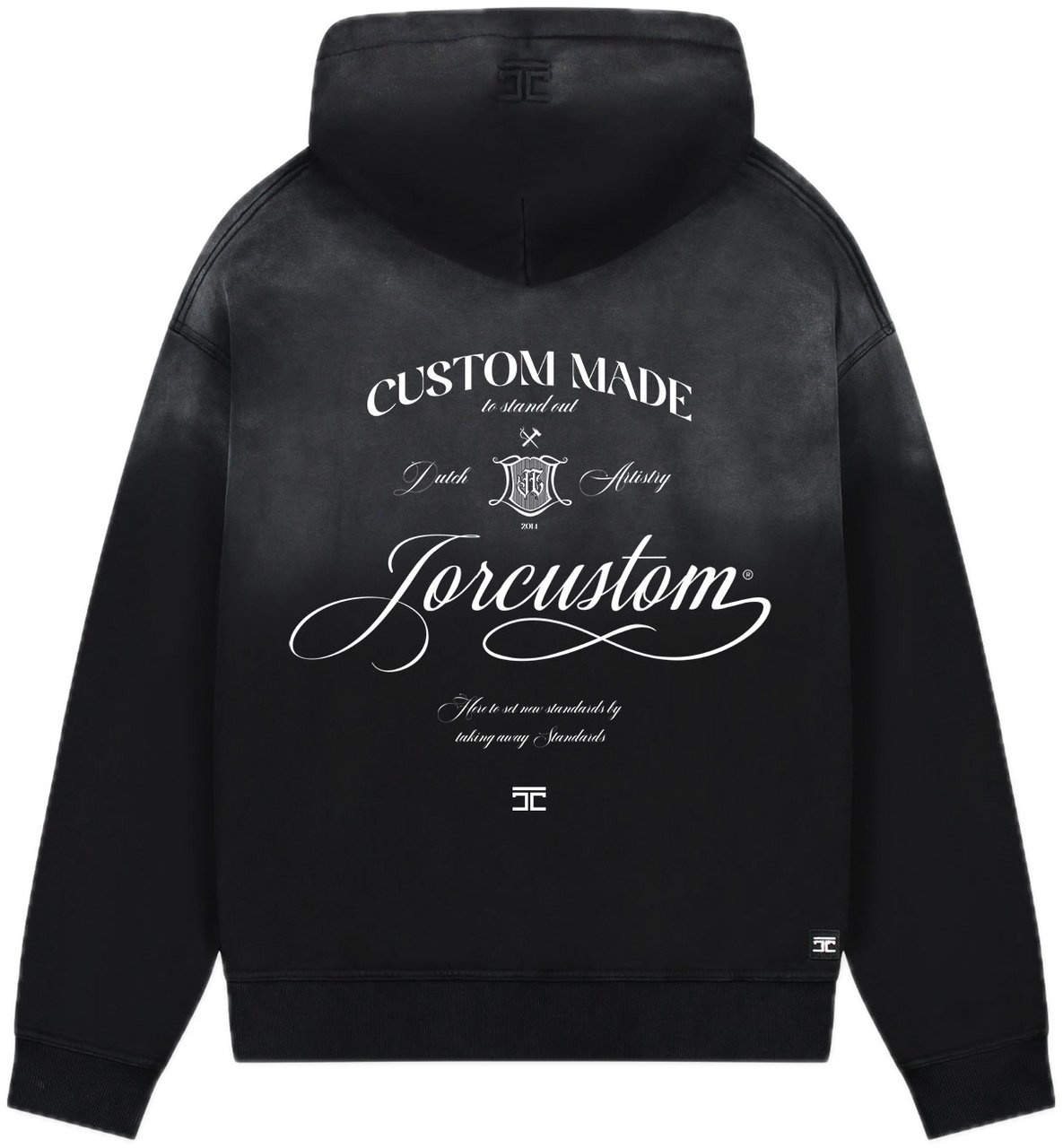 JORCUSTOM Handscript Sun Hoodie Black Zwart