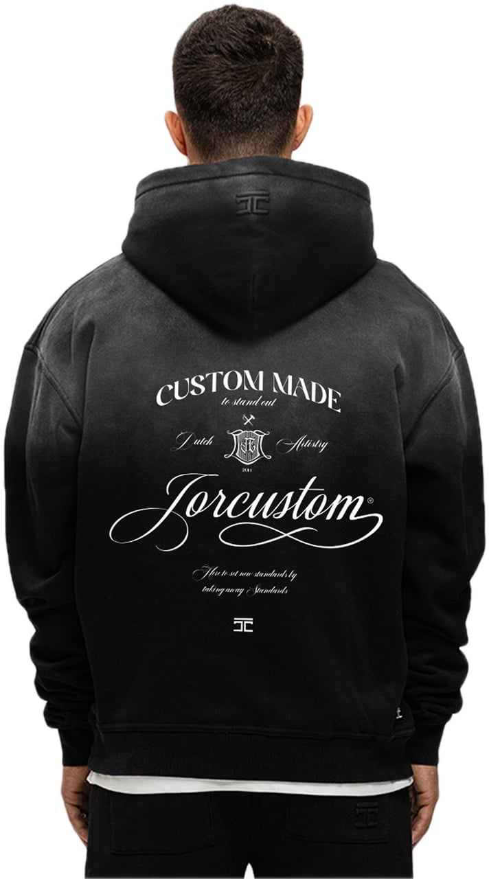 JORCUSTOM Handscript Sun Hoodie Black Zwart