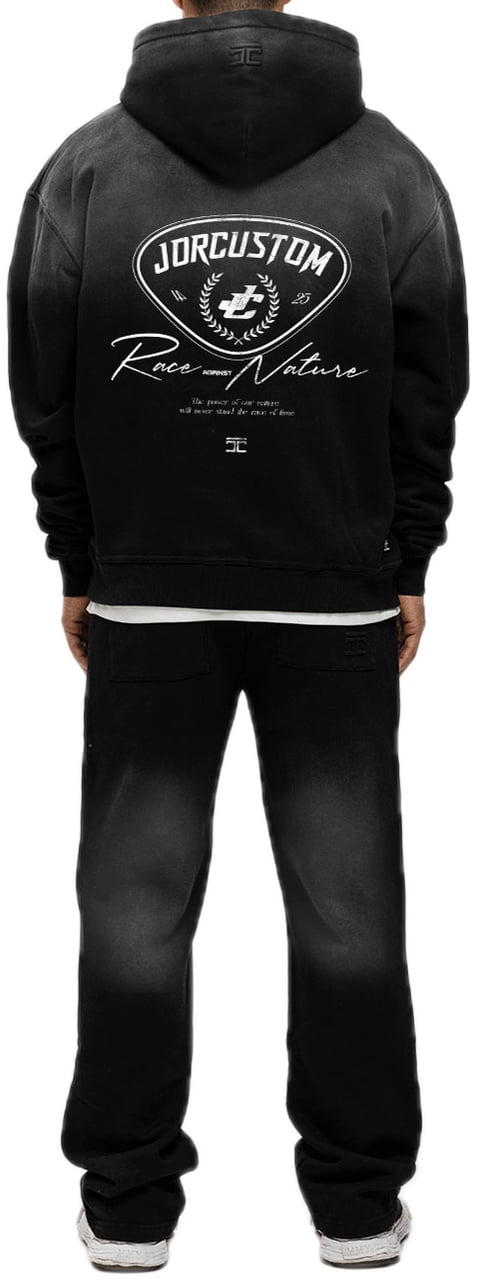 JORCUSTOM RaceAgainstN Sun Hoodie Black Zwart