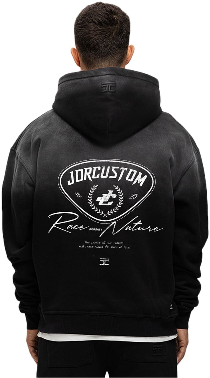 JORCUSTOM RaceAgainstN Sun Hoodie Black Zwart