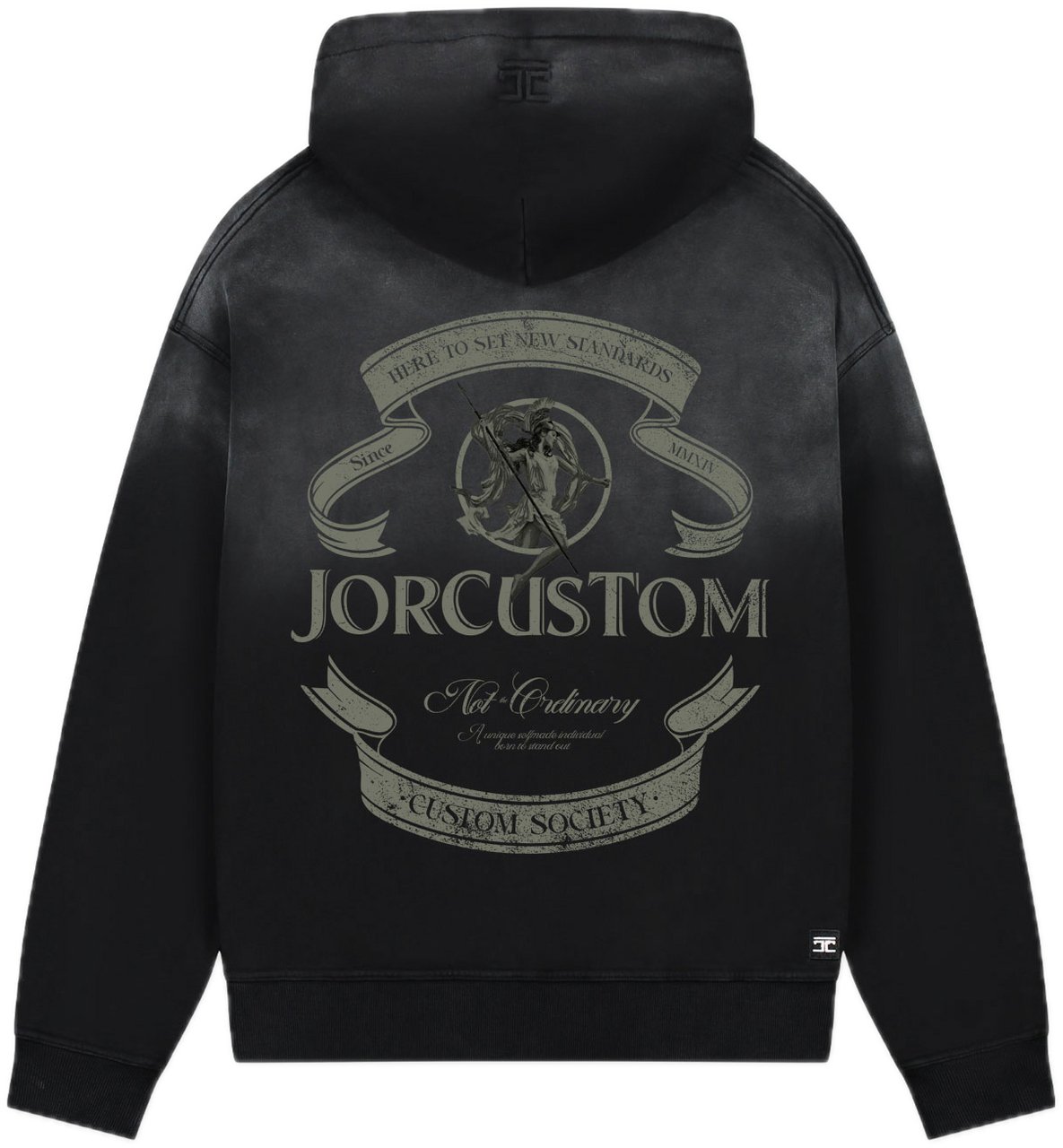 JORCUSTOM Ribbon Sun Hoodie Black Zwart