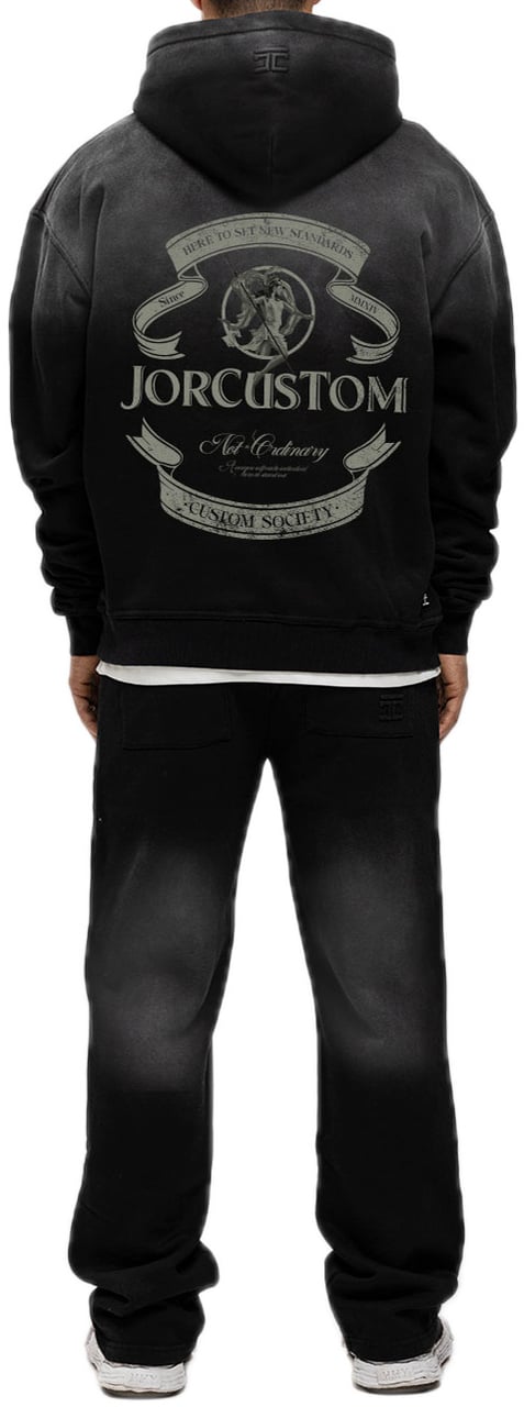JORCUSTOM Ribbon Sun Hoodie Black Zwart