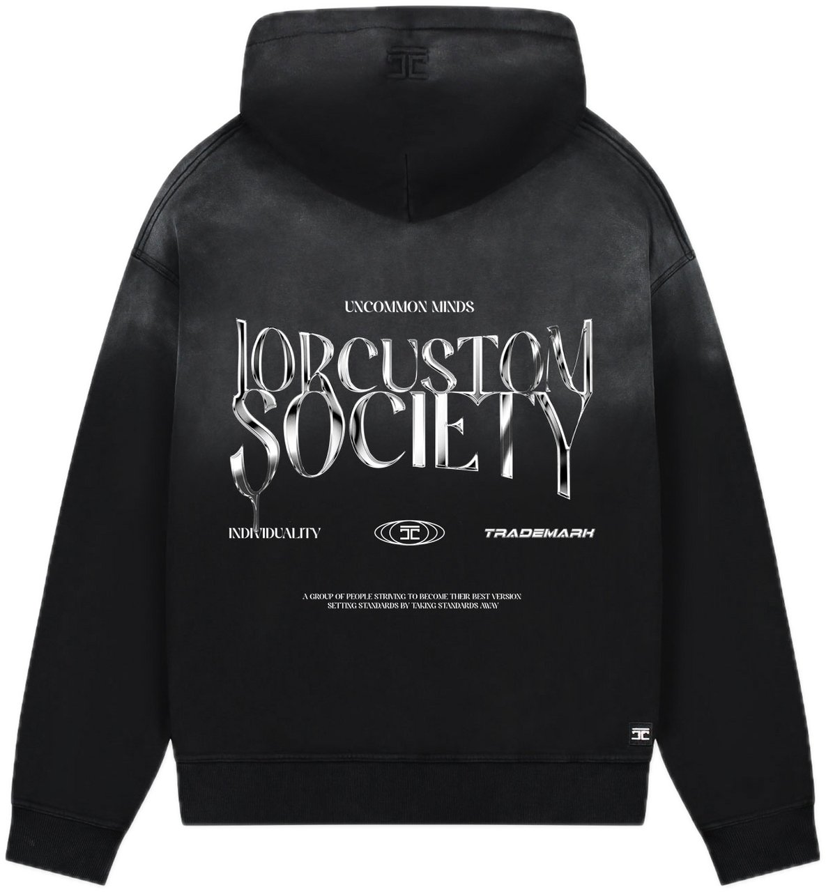 JORCUSTOM UncommonMind Sun Hoodie Black Zwart