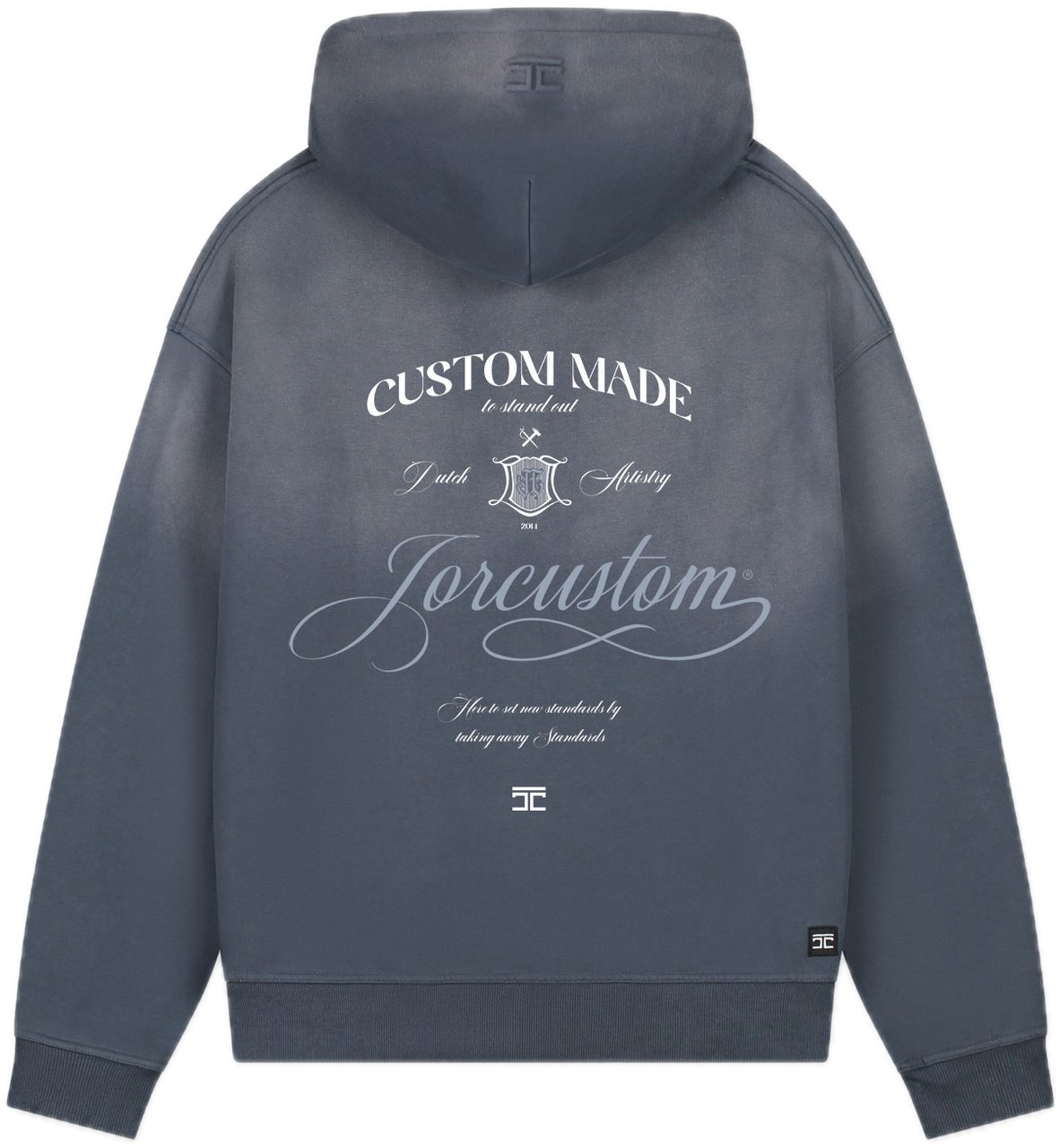 JORCUSTOM Handscript Sun Hoodie OmbreBlue Blauw
