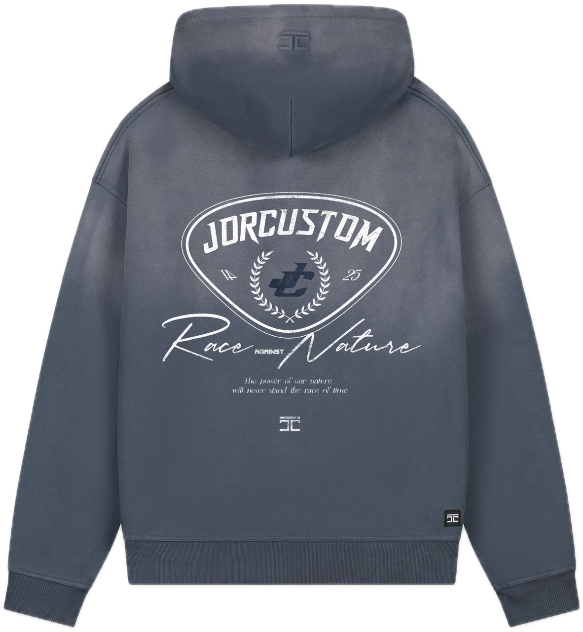 JORCUSTOM RaceAgainstN Sun Hoodie OmbreBlue Blauw
