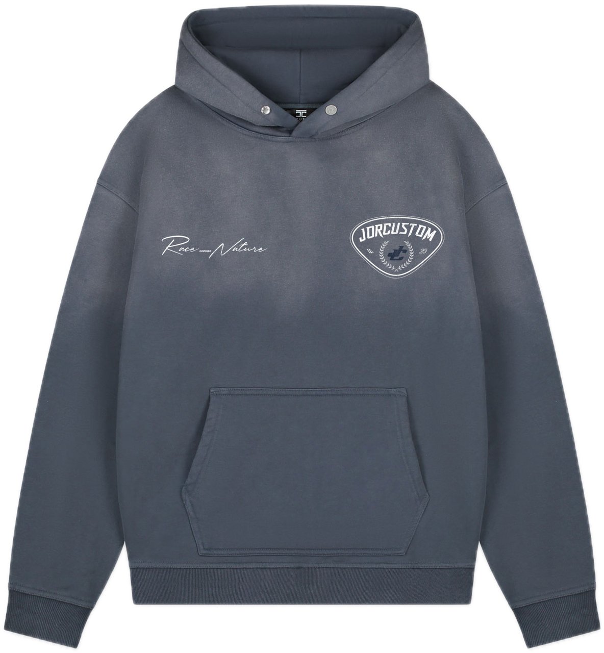 JORCUSTOM RaceAgainstN Sun Hoodie OmbreBlue Blauw