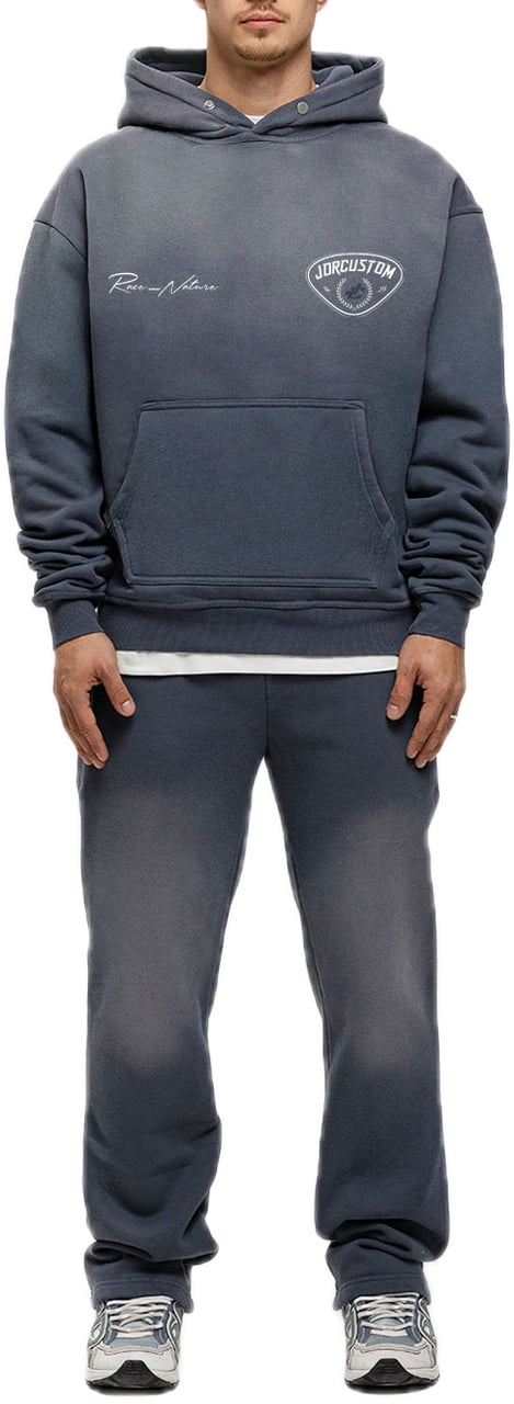 JORCUSTOM RaceAgainstN Sun Hoodie OmbreBlue Blauw