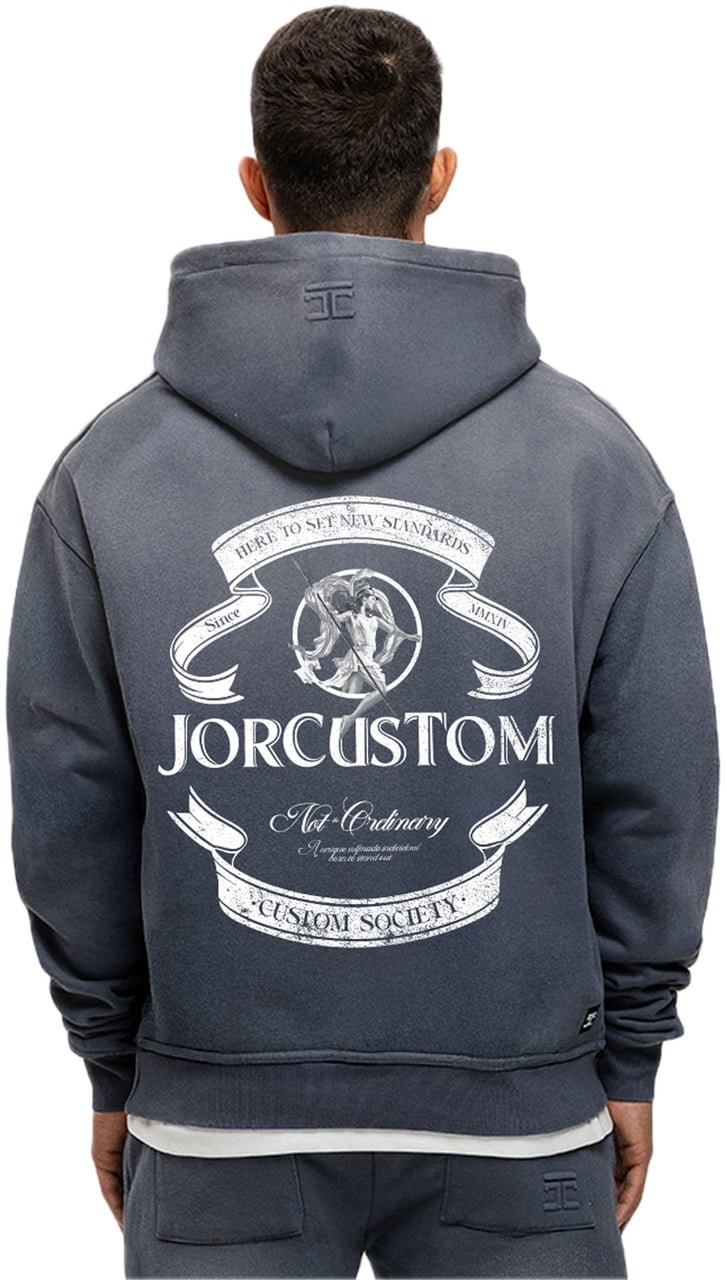 JORCUSTOM Ribbon Sun Hoodie OmbreBlue Blauw