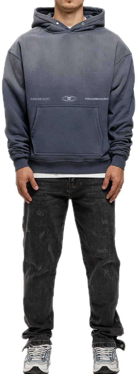 JORCUSTOM UncommonMind Sun Hoodie OmbreBlue Blauw