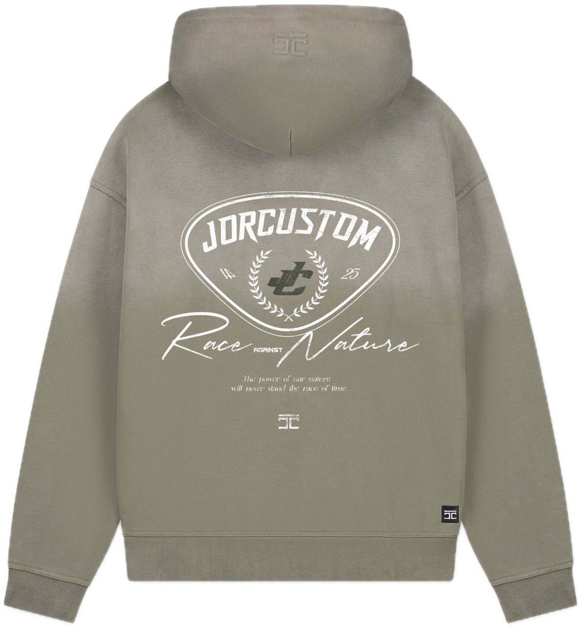 JORCUSTOM RaceAgainstN Sun Hoodie VintageGree Groen
