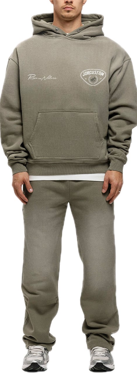 JORCUSTOM RaceAgainstN Sun Hoodie VintageGree Groen