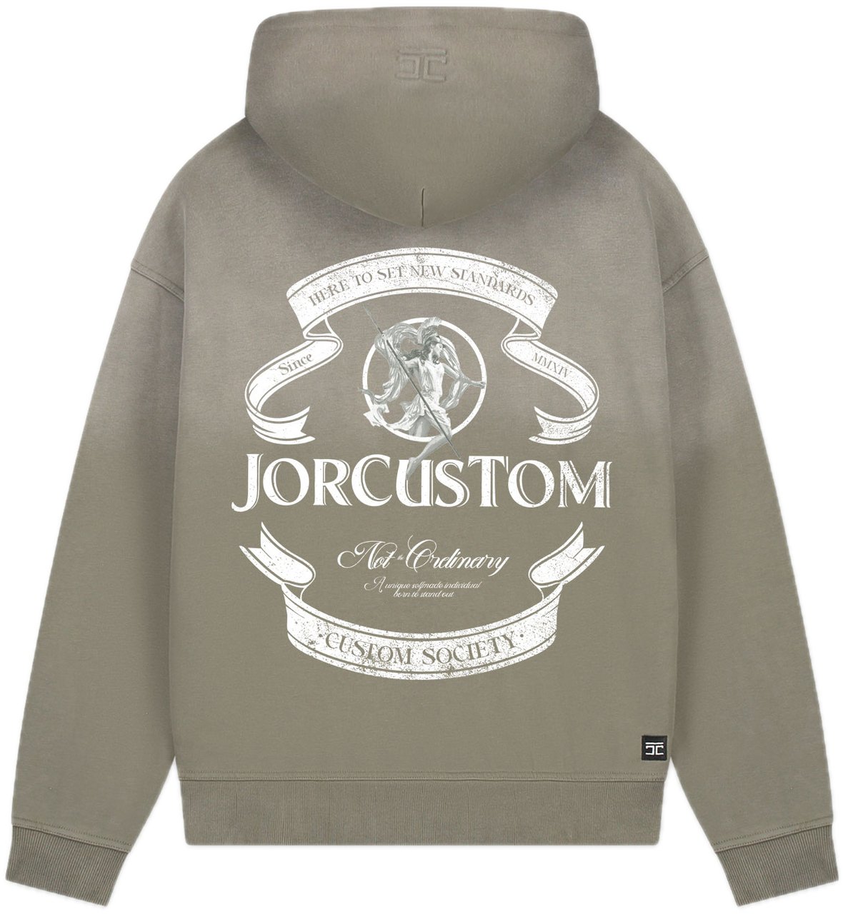 JORCUSTOM Ribbon Sun Hoodie VintageGree Groen