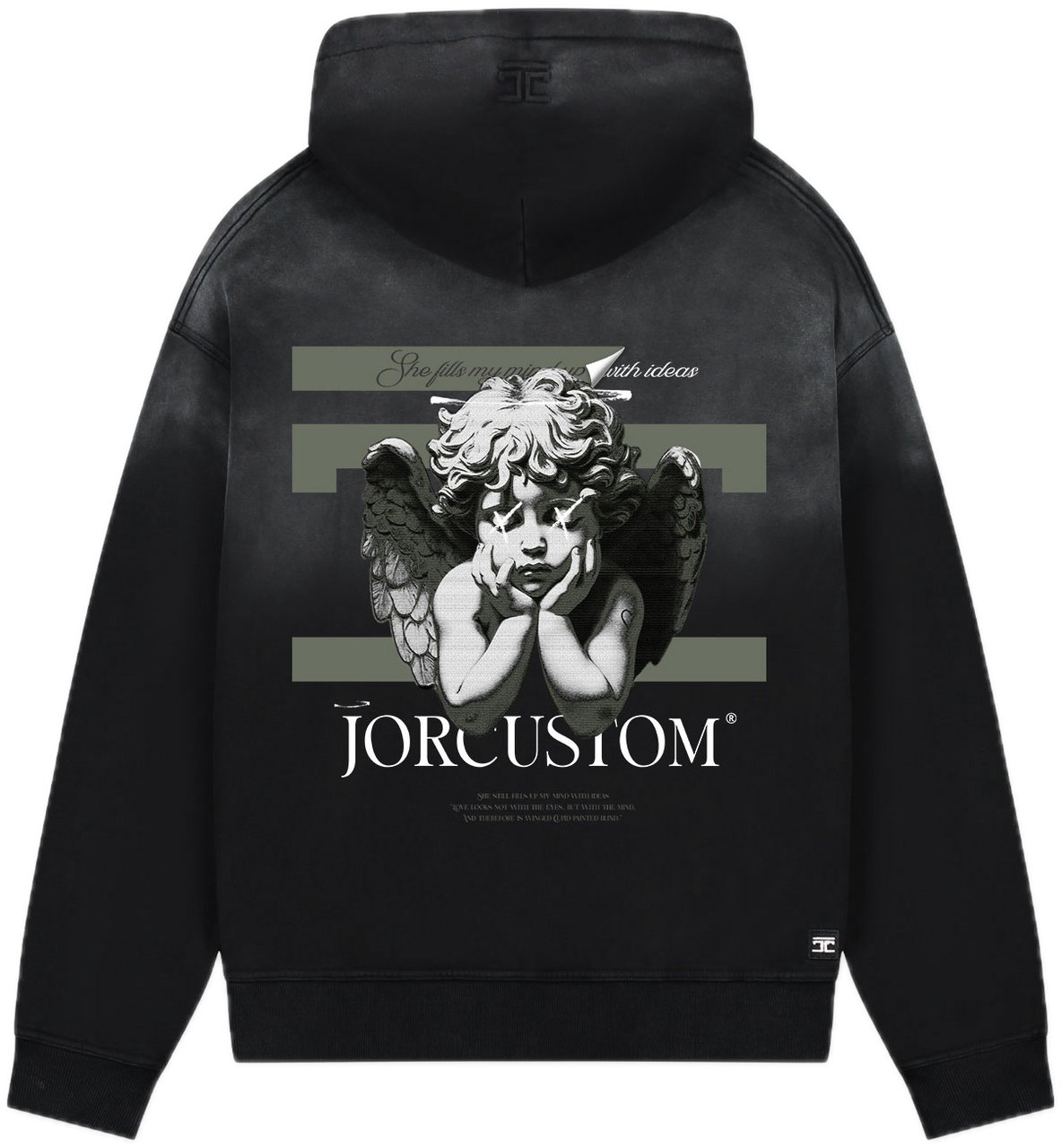 JORCUSTOM AngelTwo Sun Hoodie Black Zwart