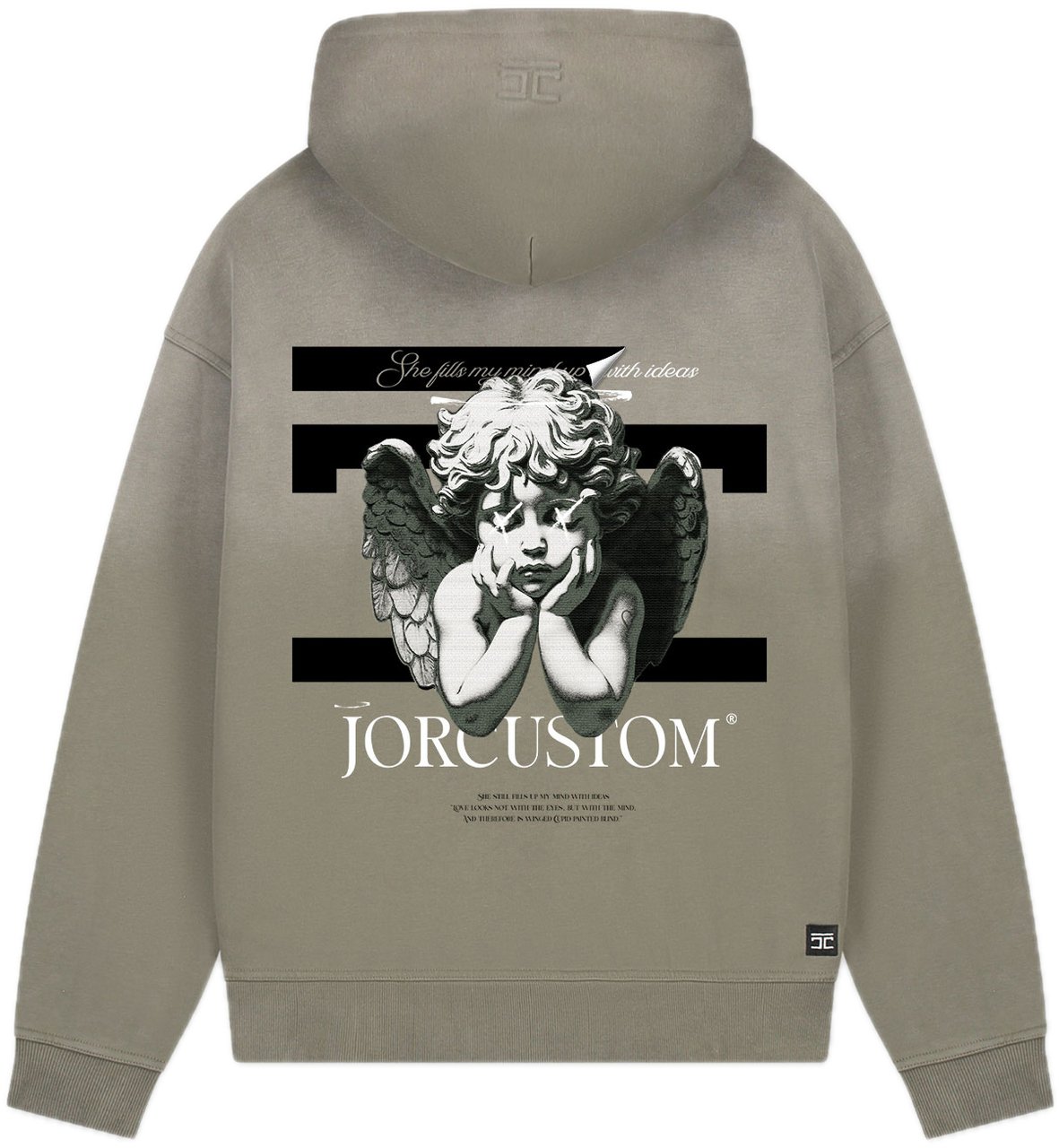 JORCUSTOM AngelTwo Sun Hoodie VintageGree Groen