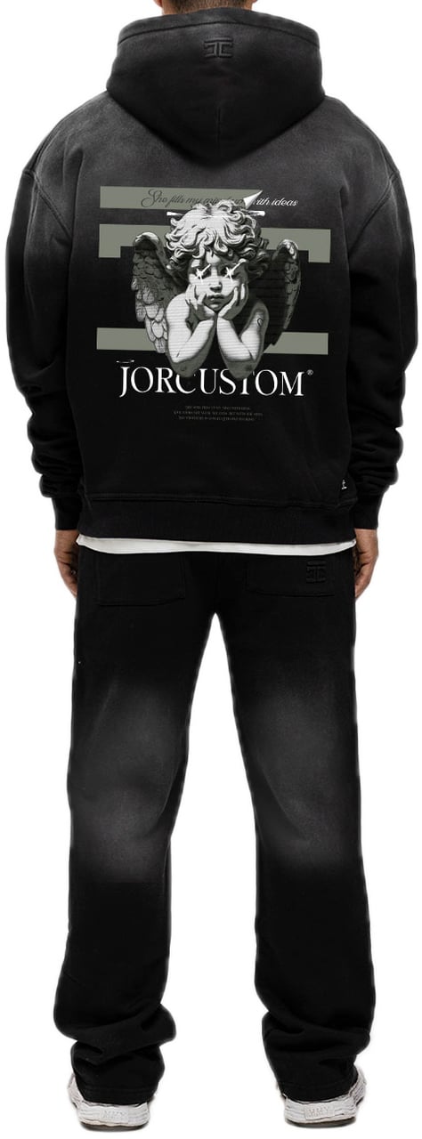 JORCUSTOM AngelTwo Sun Zip Hoodie Black Zwart