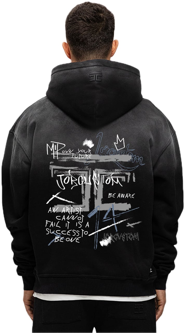 JORCUSTOM Artist Sun Zip Hoodie Black Zwart