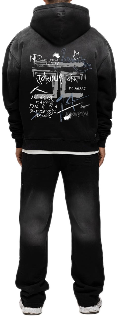 JORCUSTOM Artist Sun Zip Hoodie Black Zwart