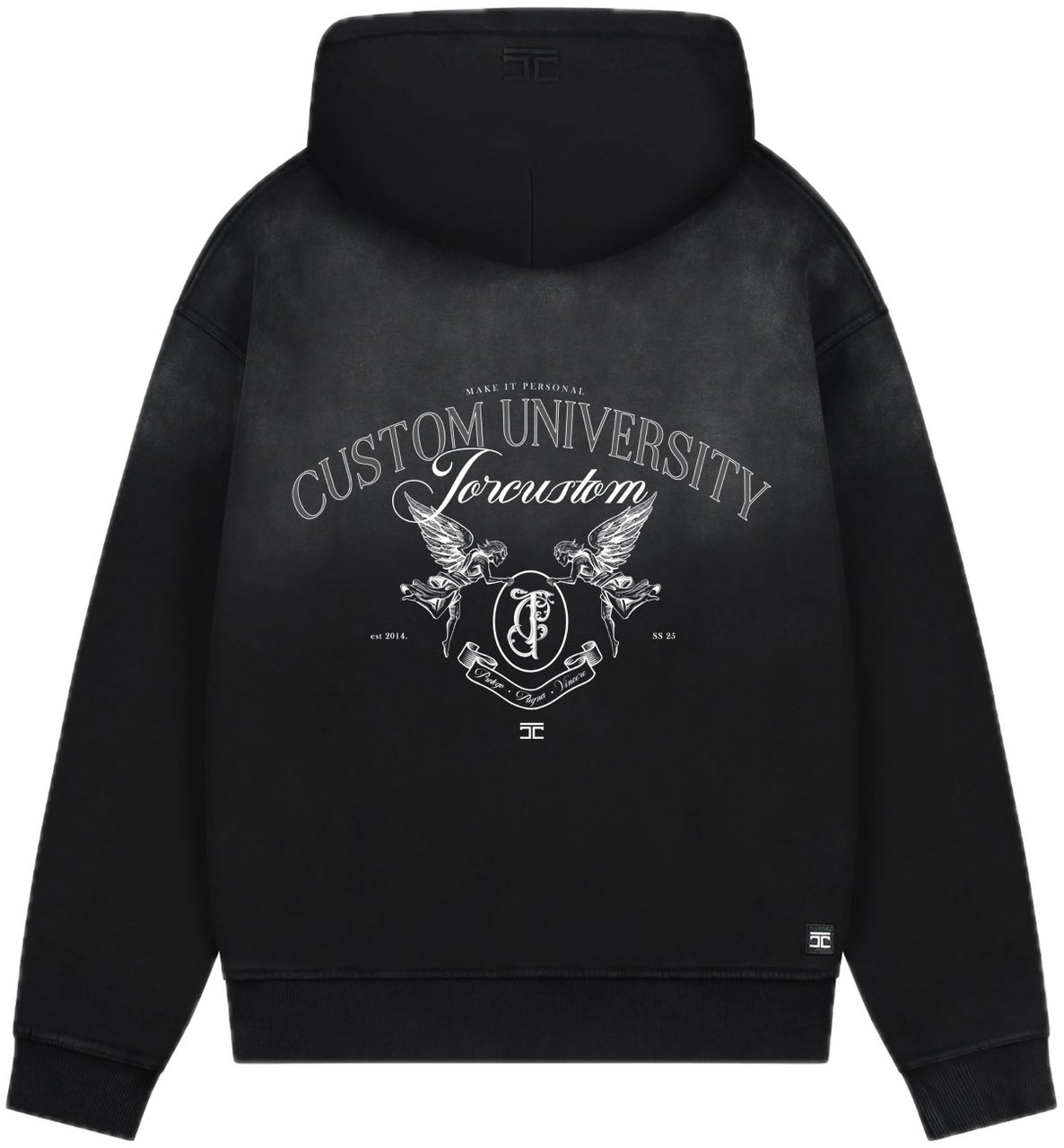 JORCUSTOM CustomUniv Sun Zip Hoodie Black Zwart