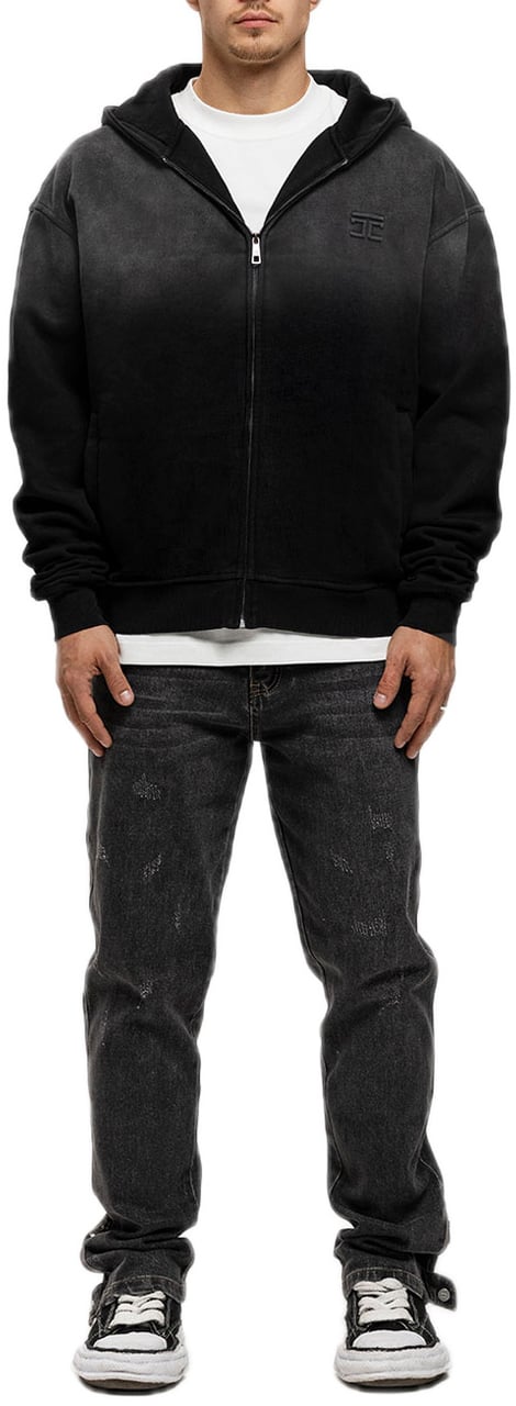JORCUSTOM Renaissanc Sun Zip Hoodie Black Zwart