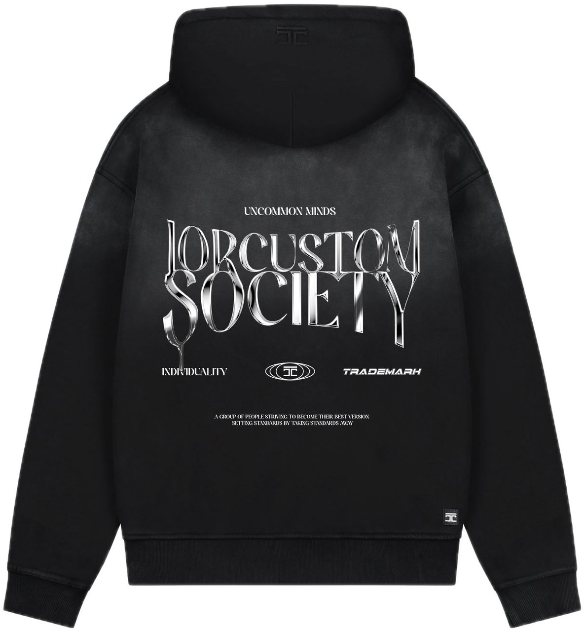 JORCUSTOM UncommonMi Sun Zip Hoodie Black Zwart