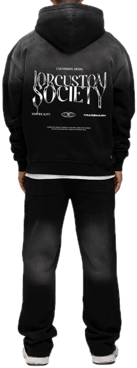 JORCUSTOM UncommonMi Sun Zip Hoodie Black Zwart