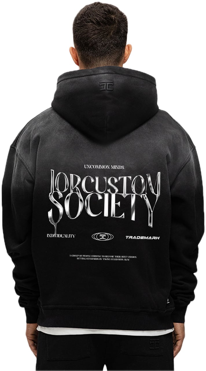 JORCUSTOM UncommonMi Sun Zip Hoodie Black Zwart