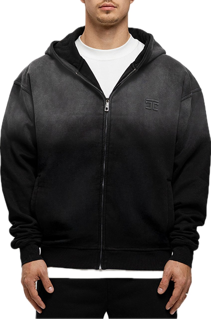 JORCUSTOM UncommonMi Sun Zip Hoodie Black Zwart
