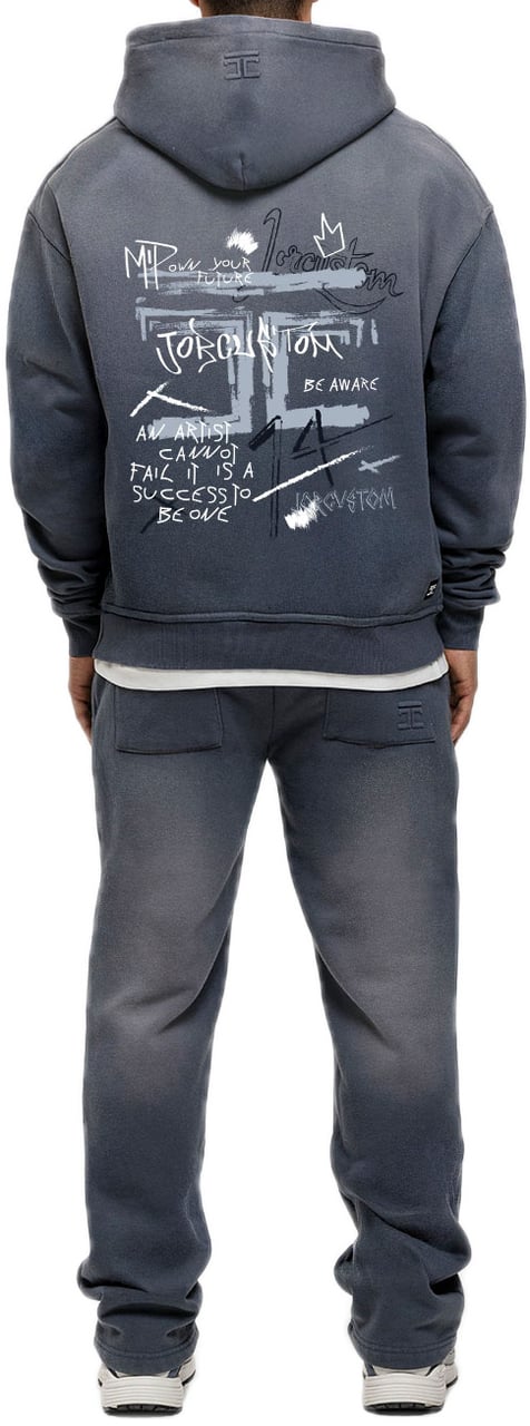 JORCUSTOM Artist Sun Zip Hoodie OmbreBlue Blauw