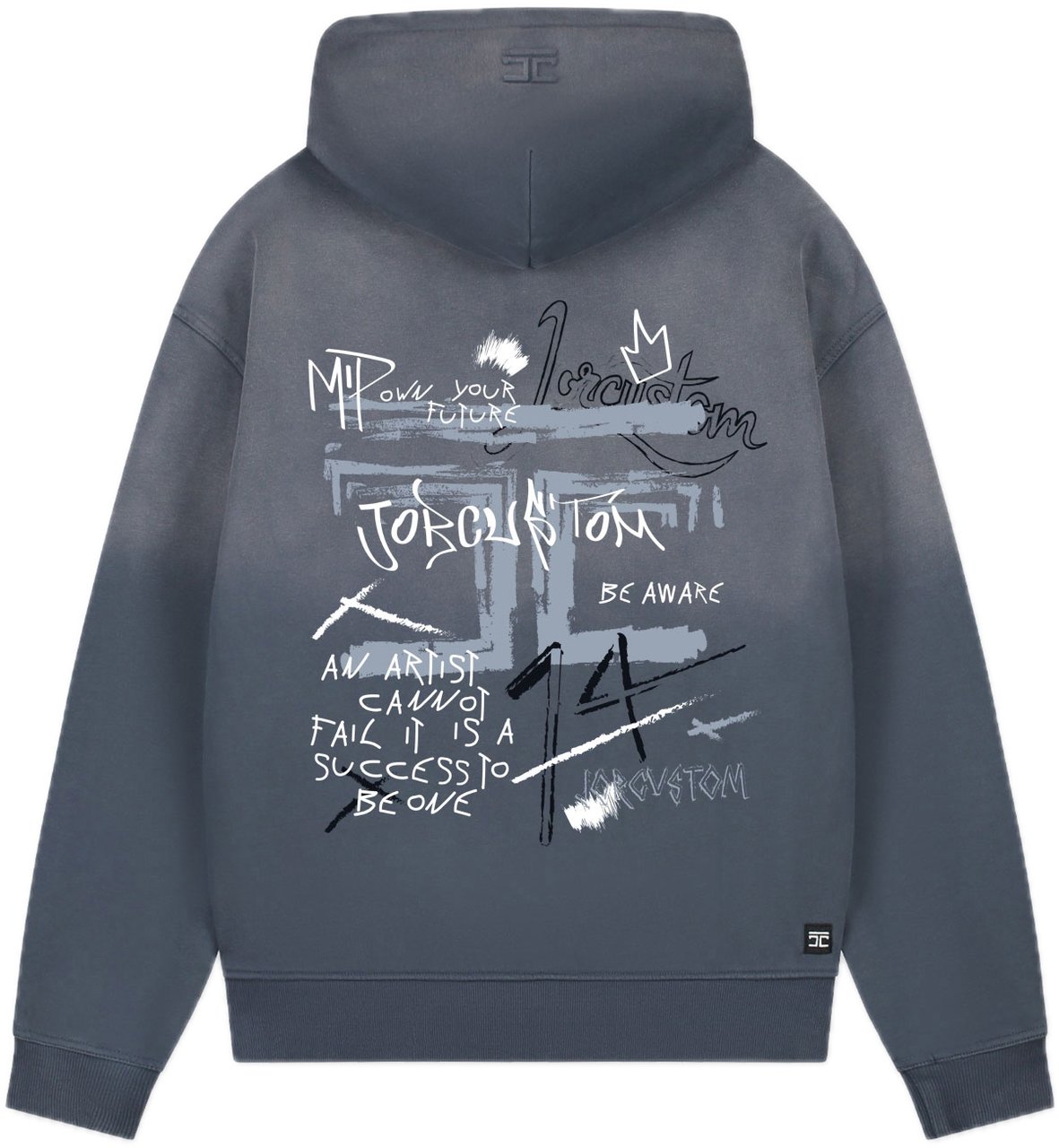 JORCUSTOM Artist Sun Zip Hoodie OmbreBlue Blauw