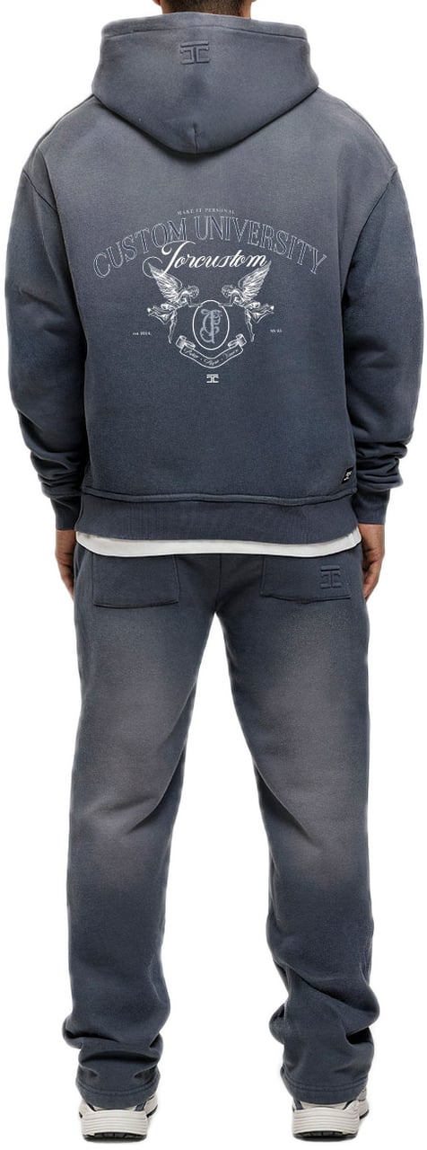 JORCUSTOM CustomUniv Sun Zip Hoodie OmbreBlue Blauw