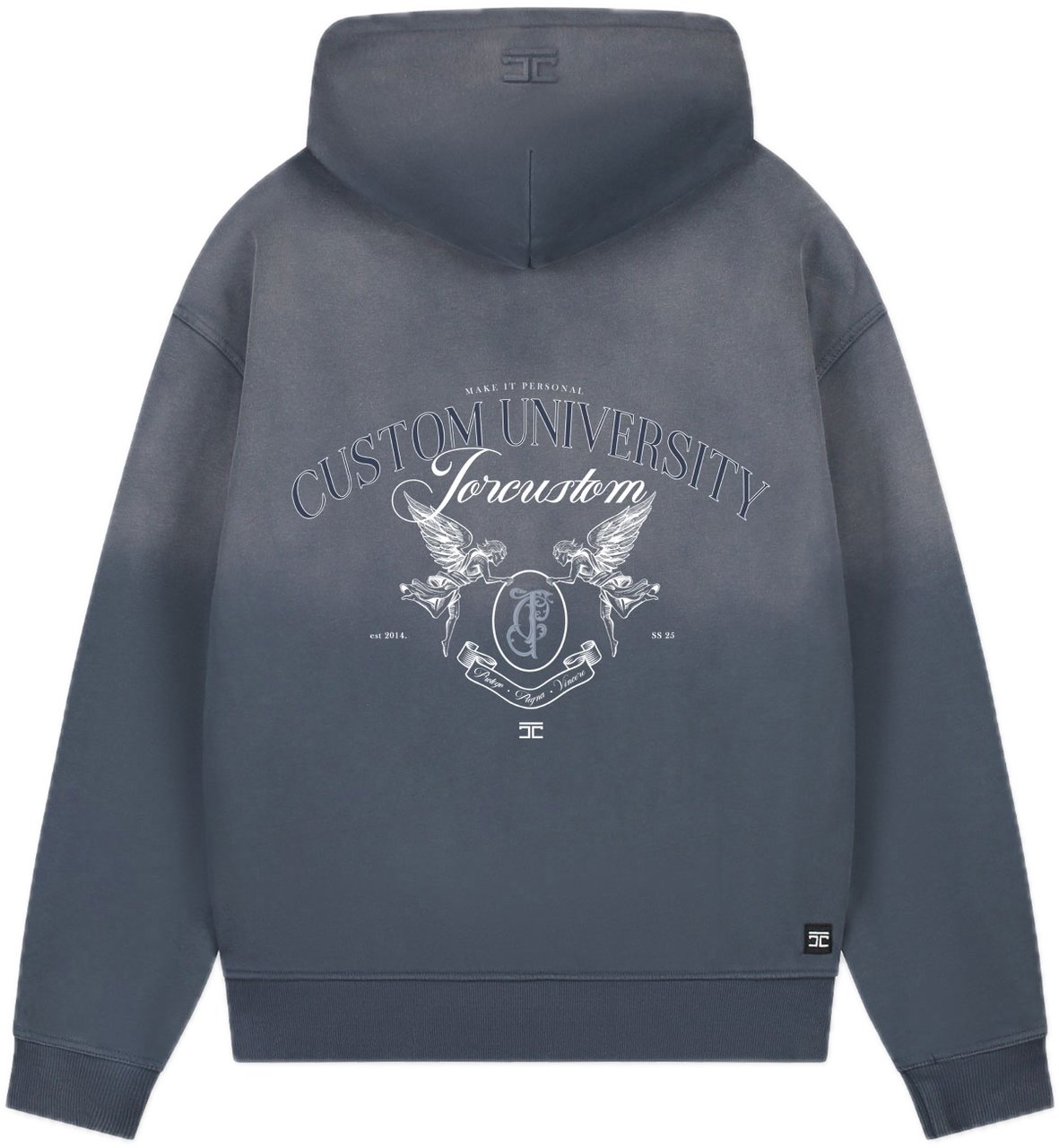 JORCUSTOM CustomUniv Sun Zip Hoodie OmbreBlue Blauw