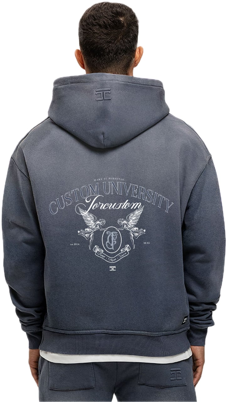 JORCUSTOM CustomUniv Sun Zip Hoodie OmbreBlue Blauw